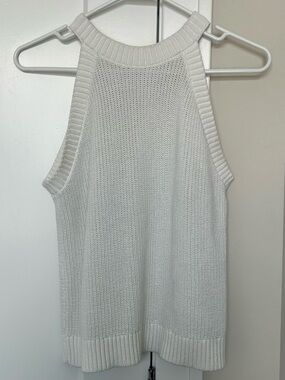 Old Navy White Knit Halter Tank Top